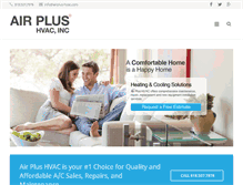 Tablet Screenshot of airplus-hvac.com